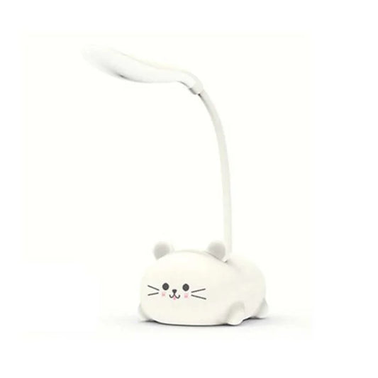 Cute Cat Kitten Desk Lamp/Night Light LED, USB Rechargeable Adjustable Angle NEW