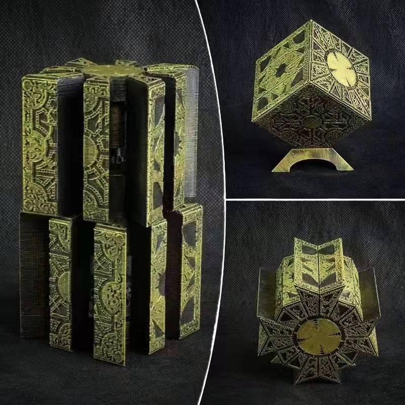 Hellraiser Lament Configuration Puzzle Box Gold Plated LeMarchand Challenge Horror Terror 20 Movable Parts NEW