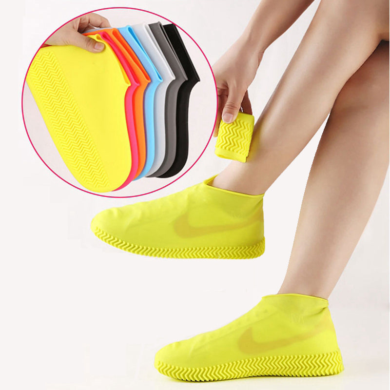 Waterproof Rubber Shoe Boot Cover Silicon Stay Dry Clean Many Colors NEW