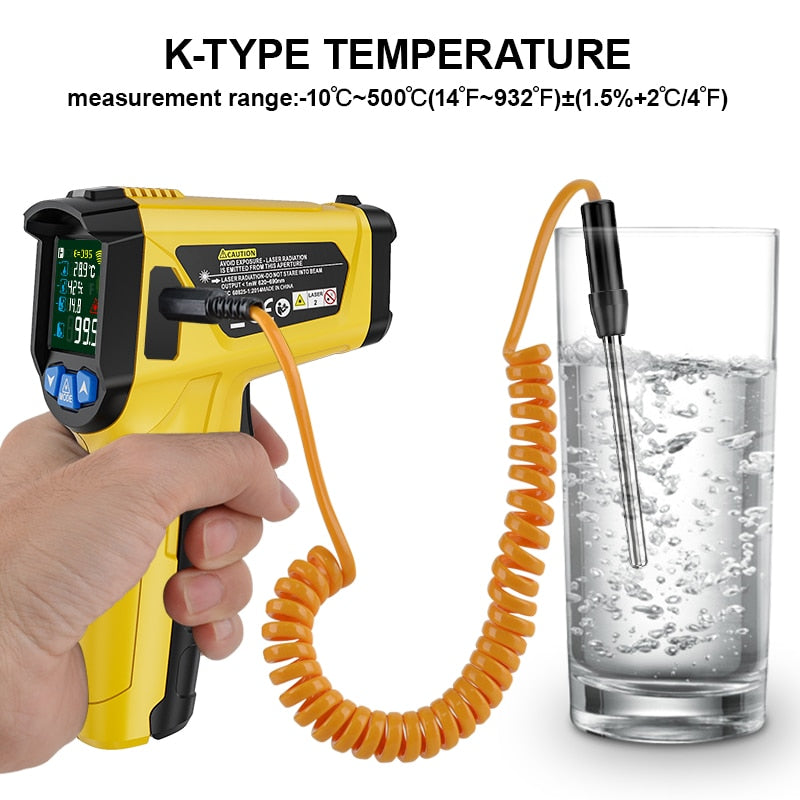 Digital Infrared Thermometer IR Laser Reliable High-Precision 12-point Laser Positioning System NEW