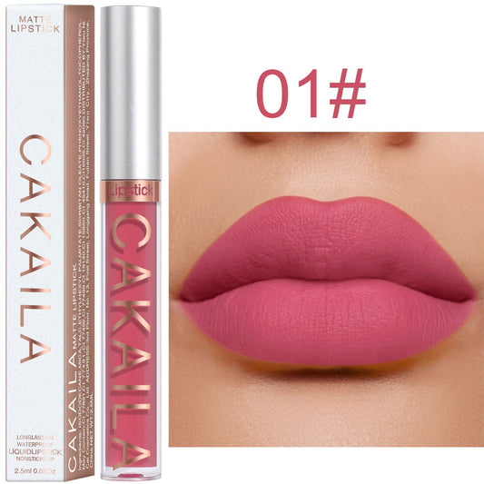Lipstick Matte Velvet Texture Non-stick Cup Waterproof Long Lasting Gloss 18 Many Colors NEW