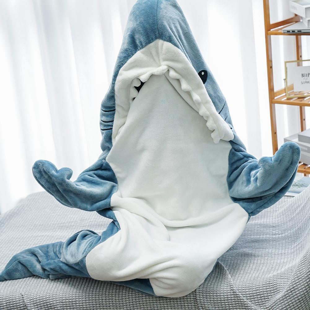 Shark Sleeping Bag Pajamas Soft Flannel Comfortable Warm NEW