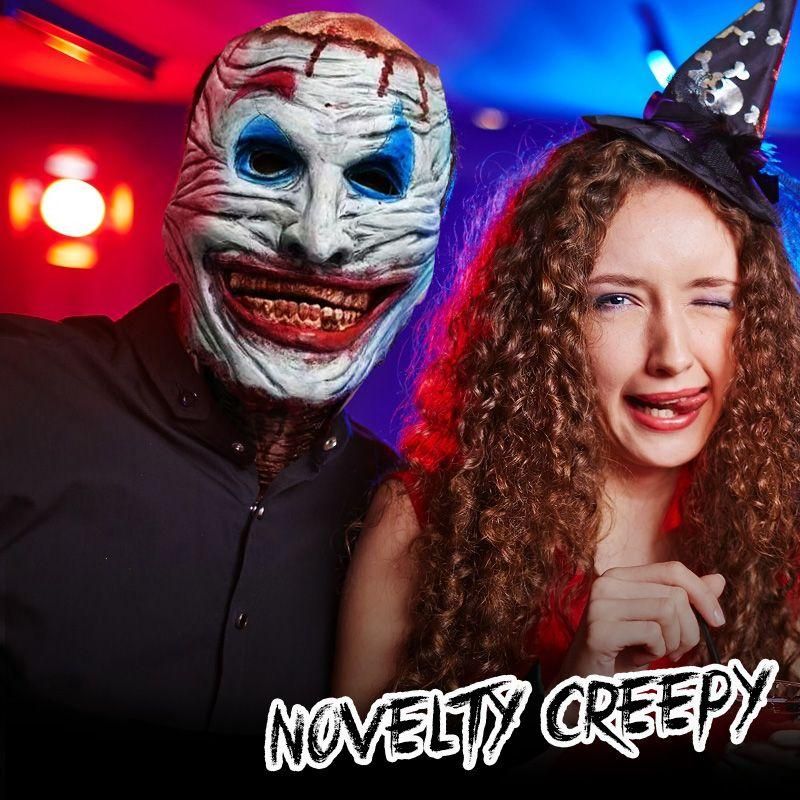 Halloween Scary Clown Bloody Mask Double Layer Latex Peel Away Face Joker-like NEW