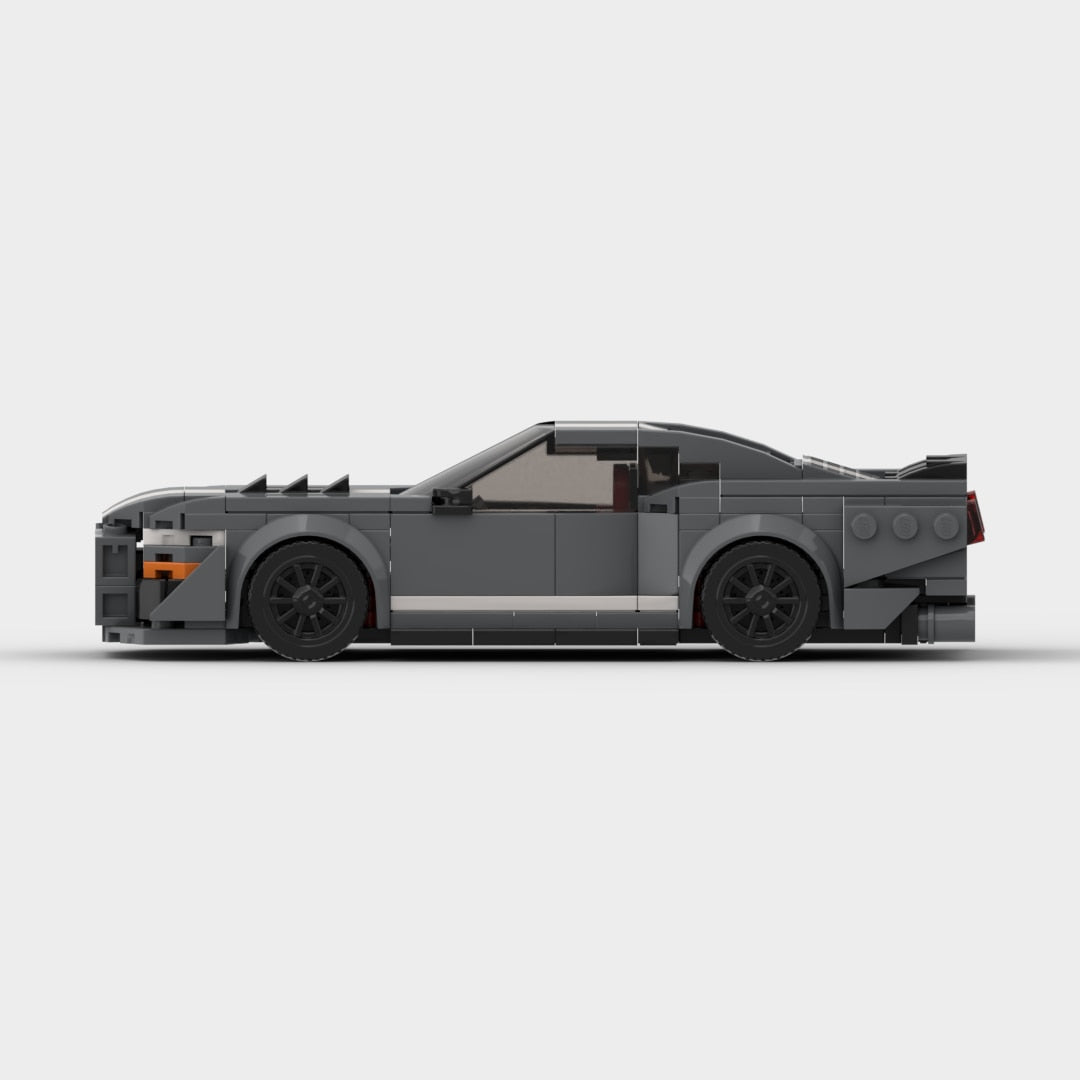 Ford Mustang Shelby GT500 MOC Lego Compatible Building Blocks Brocks Gray Racing Car, AMB, NEW!