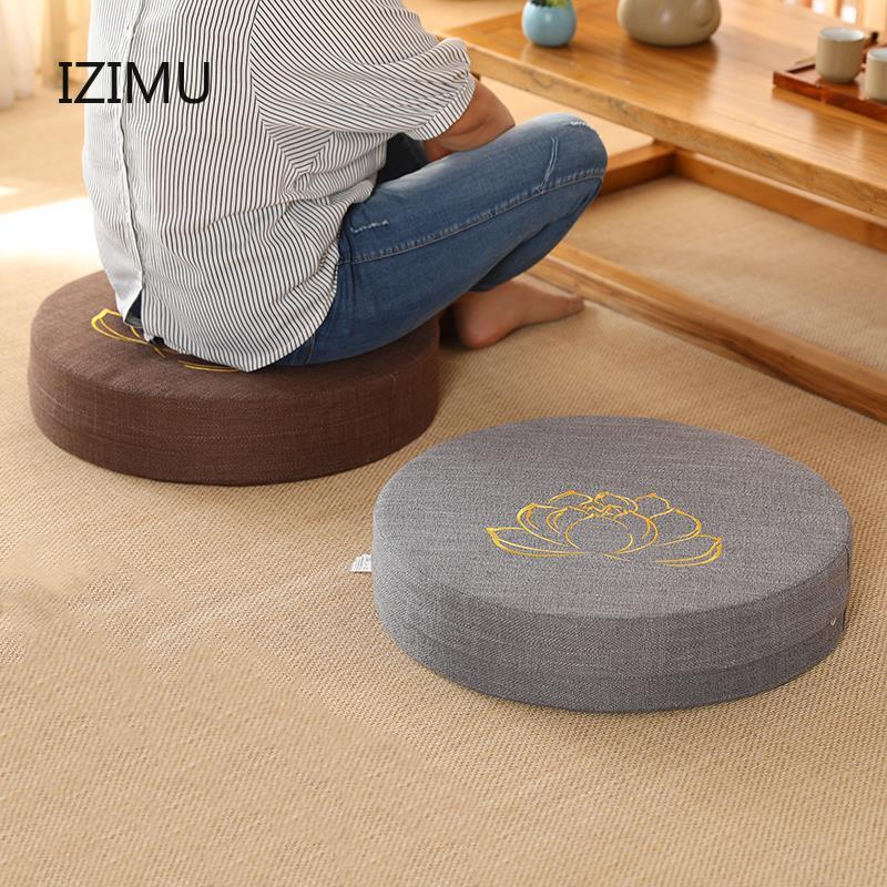 Yoga Meditation Portable Cushion Mat 40X6CM High Quality Foam Removeable Washable Cover NEW