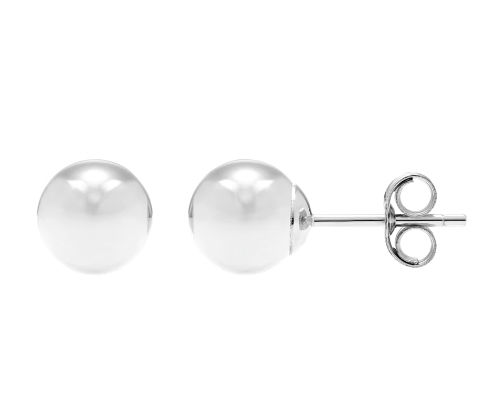 Valentines Day A&M 14K Hollow Women's Gold Classic Ball Stud Earrings Rose, Yellow or White