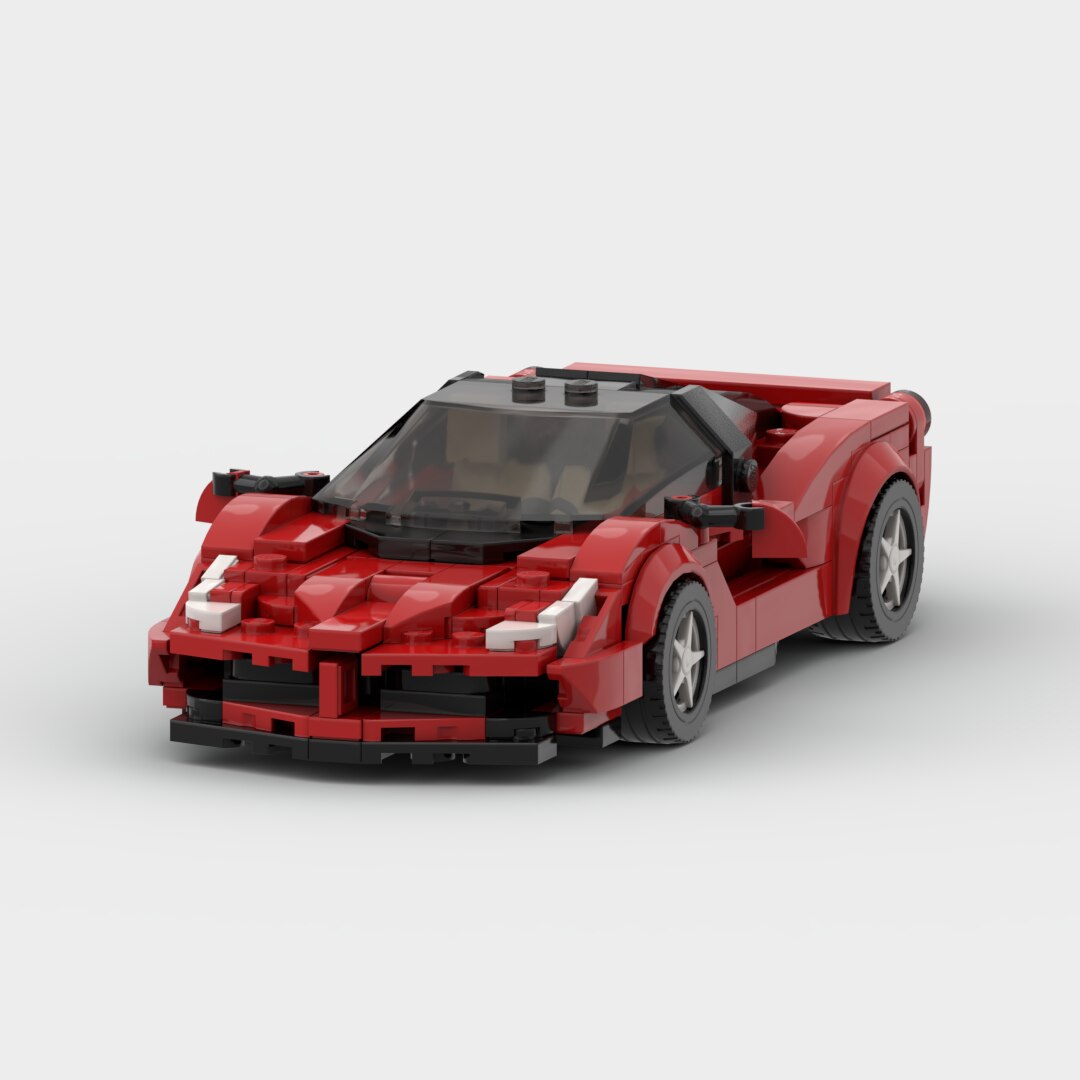 Rafa Red Ferrari Sports Car Vehicle Building Bricks Blocks MOC Lego compatible, AMB, New!