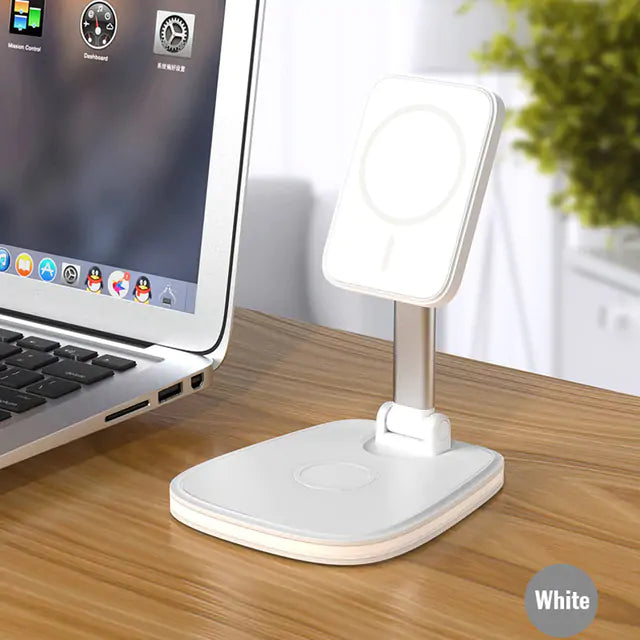 3in1 Magnetic Folding Wireless Dual Charger Apple iPhones NEW