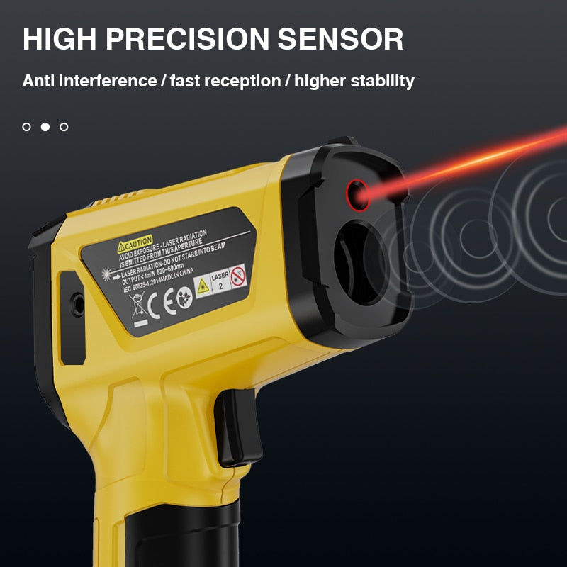 Digital Infrared Thermometer IR Laser Reliable High-Precision 12-point Laser Positioning System NEW