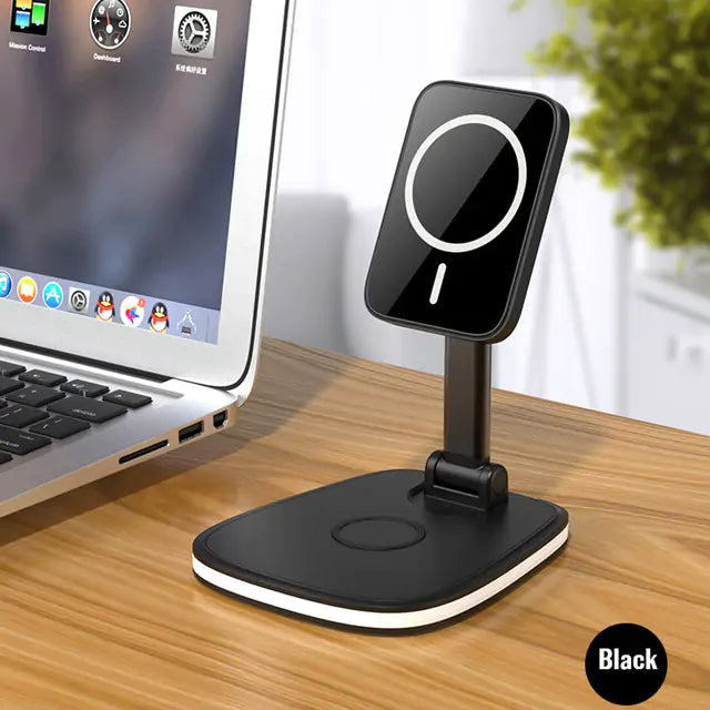 3in1 Magnetic Folding Wireless Dual Charger Apple iPhones NEW