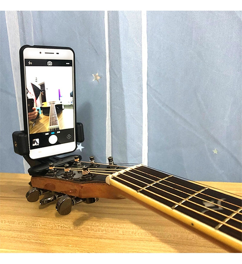 Guitar Head Mobile Phone Clip Clamp Musicians, Content Creators, Live Streaming NEW