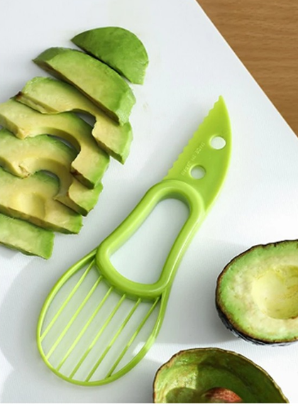 Avocado Slicer Core, Peel, Evenly Slice with Ease Kitchen Utensil NEW