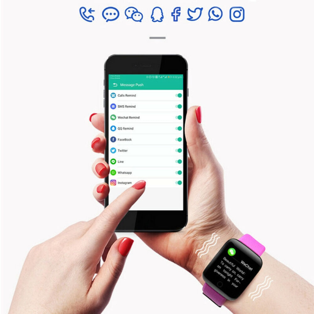 Sports Smart Watches Workouts Exercising Track Heartrate, Steps, Calories, Notifications NEW