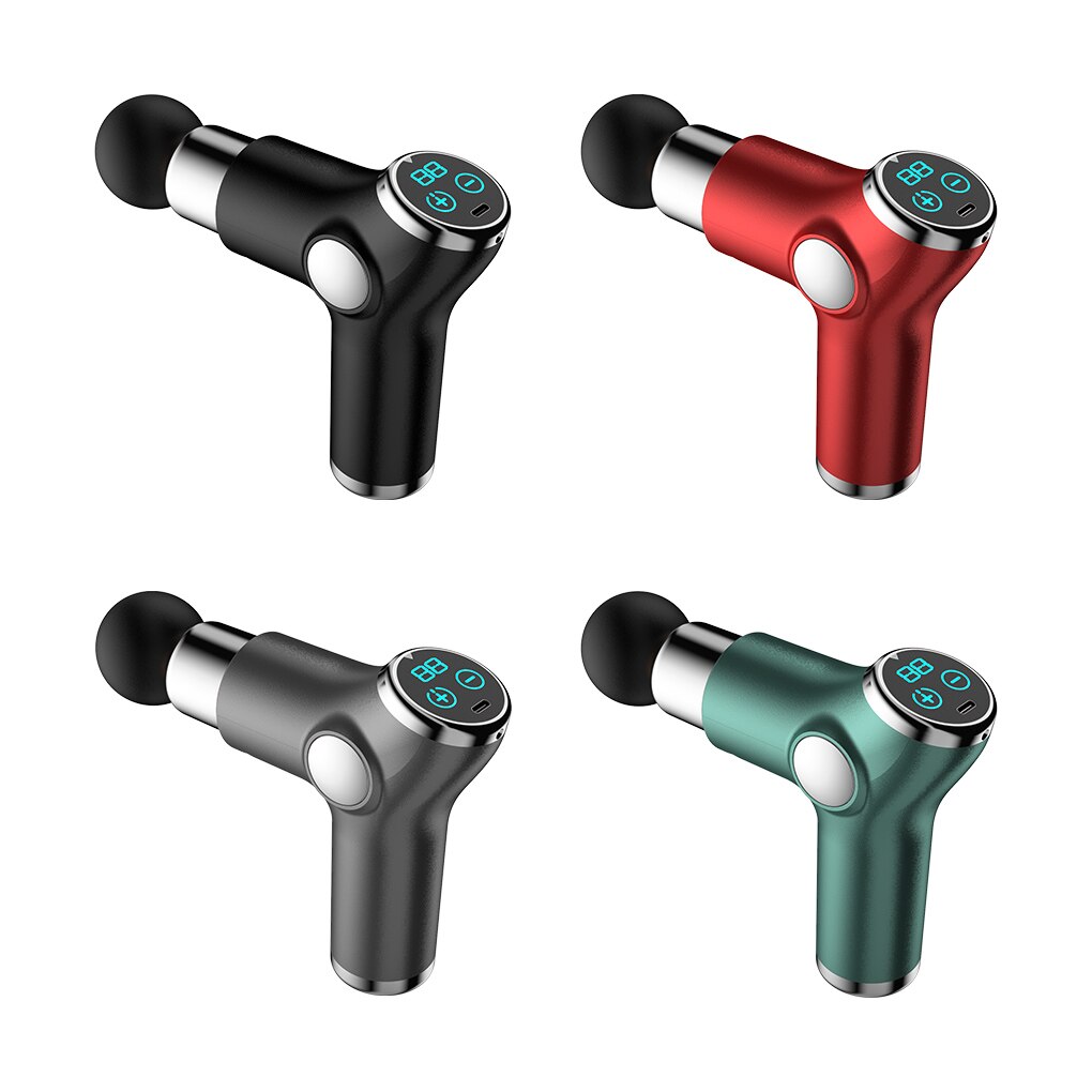LCD Electric Targeted Massage Gun Portable 32 Speeds, 4 Heads, Rechargeable Relax Muscles NEW