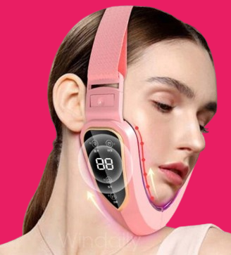 LuxeContours Facial Lifting Vibration Massager Complexion Chin Lift Pink White Dark Light Green AMB