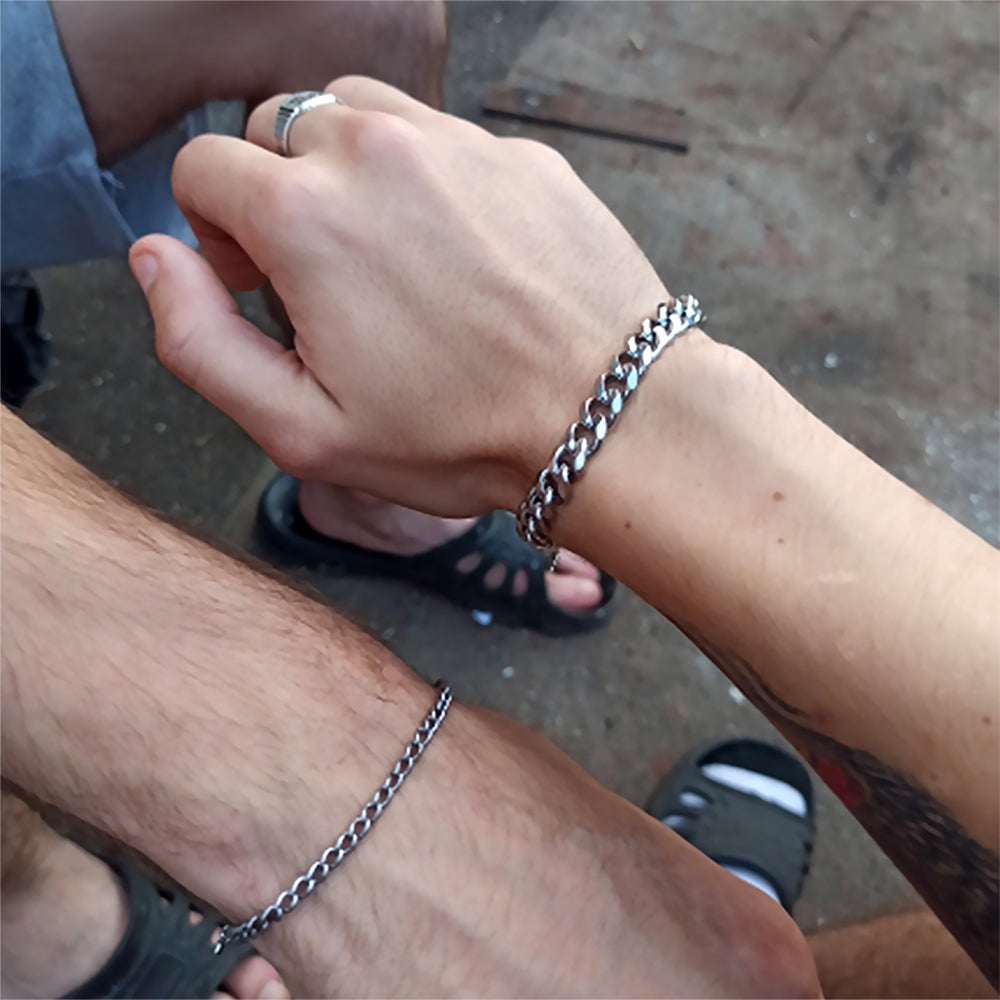 Men Bracelet Cuban Link Stainless Steel NEW