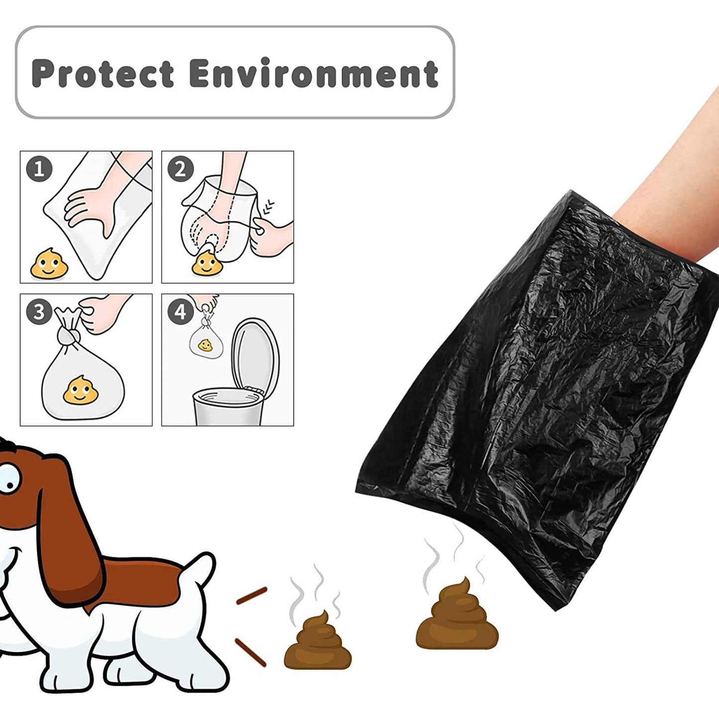 1-15 Rolls Pet Dog/Cat Poop Bags for Dispensers Ultra Thick, Water Tight, Large Supply NEW