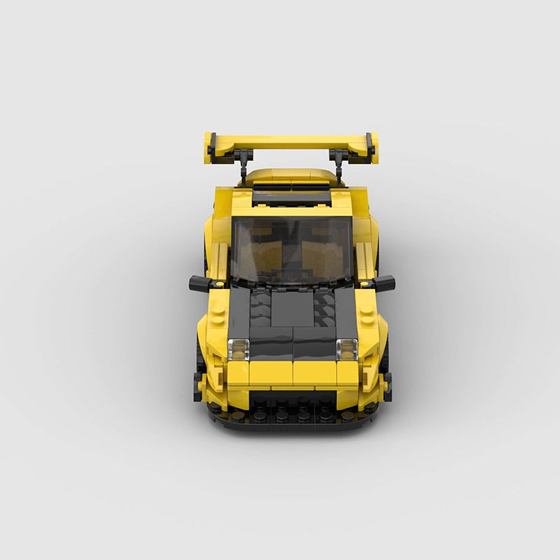 Mazda FD Rx7 Lego Compatible Building Bricks Blocks, MOC Yellow Toy Car, AMB, NEW!