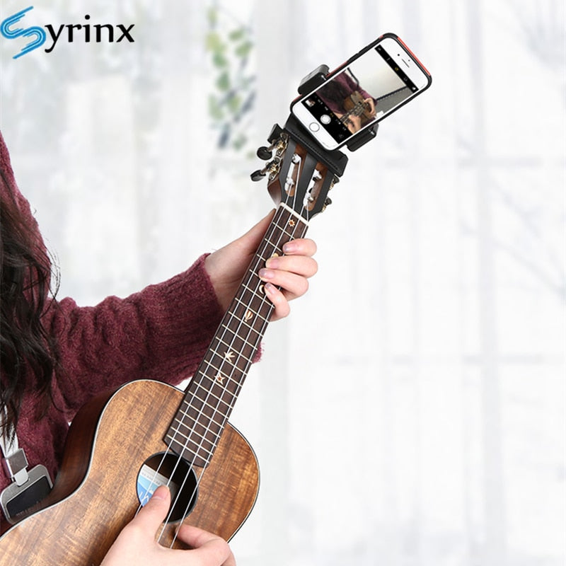 Guitar Head Mobile Phone Clip Clamp Musicians, Content Creators, Live Streaming NEW