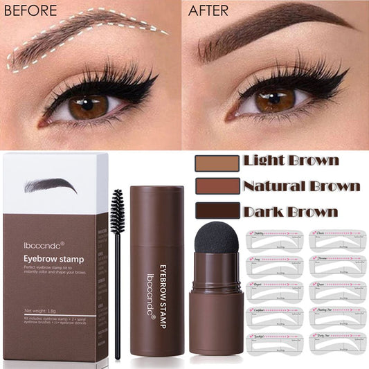 Eyebrow Stamp Stencil Kit, 1 Step Brow Shaping, Long-Lasting Waterproof +Reusable Stencils NEW