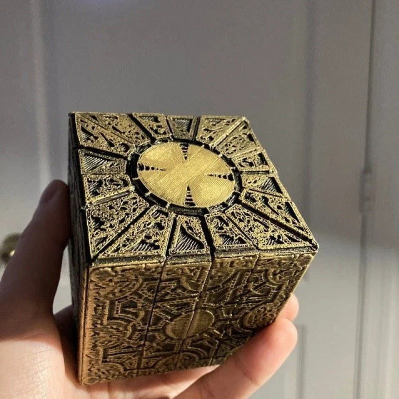 Hellraiser Lament Configuration Puzzle Box Gold Plated LeMarchand Challenge Horror Terror 20 Movable Parts NEW