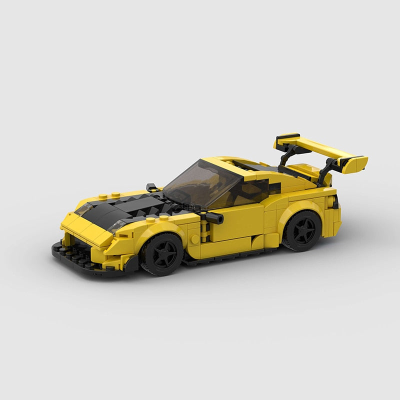 Mazda FD Rx7 Lego Compatible Building Bricks Blocks, MOC Yellow Toy Ca ...