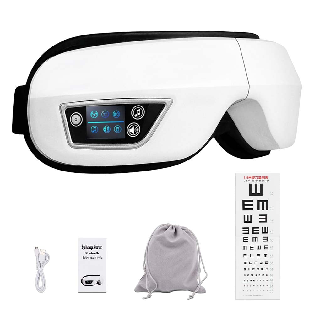 Electric Vibration Eye Massager Relieve Strain & Fatigue w/6D Smart Airbag Tech Bluetooth NEW