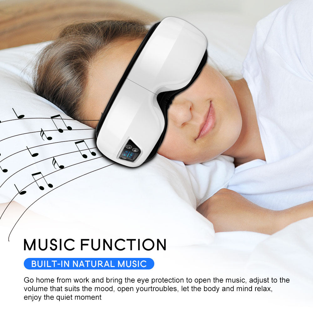 Electric Vibration Eye Massager Relieve Strain & Fatigue w/6D Smart Airbag Tech Bluetooth NEW