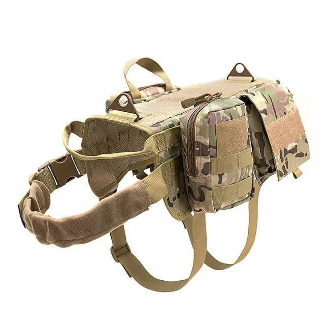 Tactical Military Dog Harness Backpack Supplies Durable All Season Nylon NEW