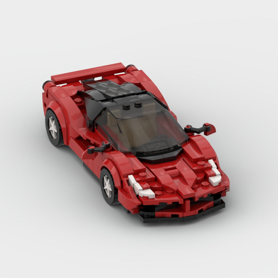 Rafa Red Ferrari Sports Car Vehicle Building Bricks Blocks MOC Lego compatible, AMB, New!