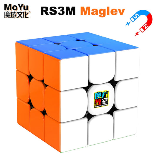 Moyu Magnetic Speed Cube Magic Rubik's Cube RS3M Sticker Less NEW
