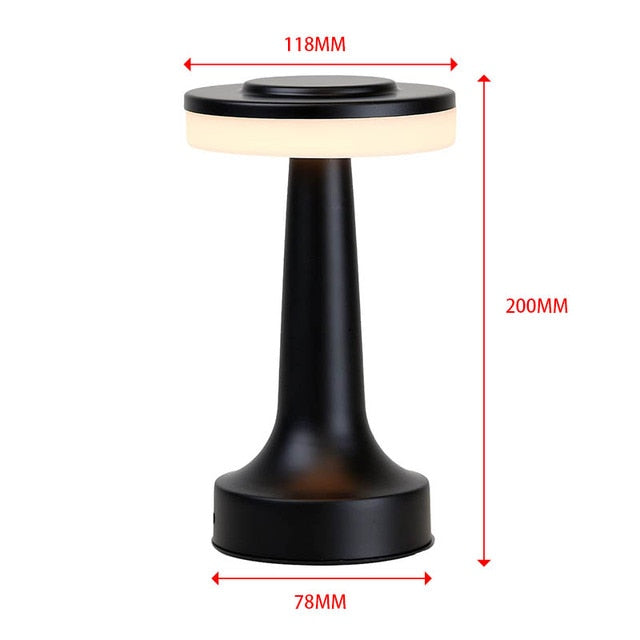 Retro Bar LED Touch Table Lamp Cordless Warm White Light AMB