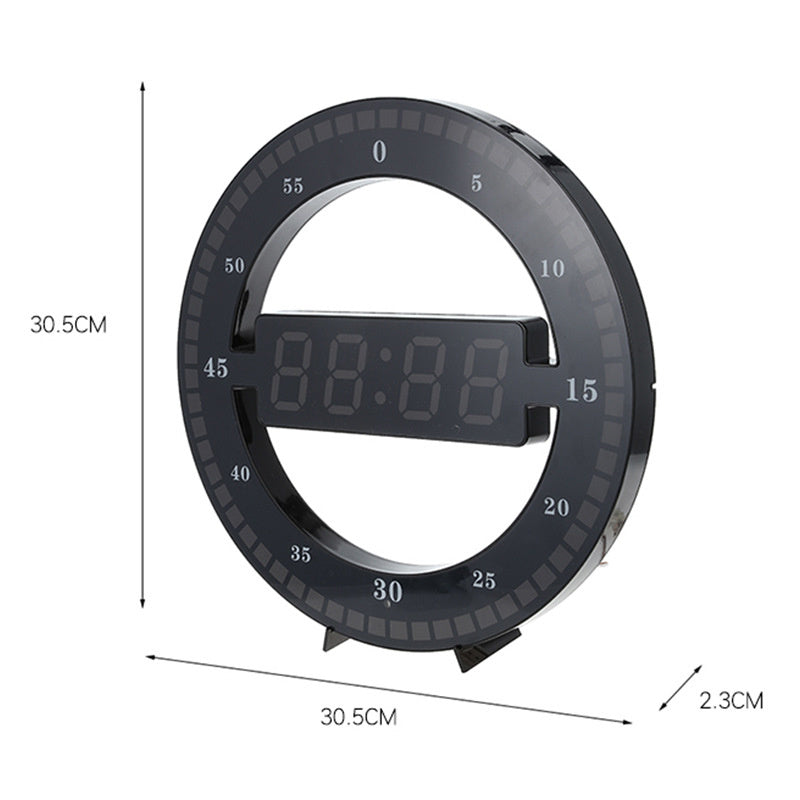 LED Digital Wall Clock Modern Stylish Design Built-in Temperature Date Display NEW