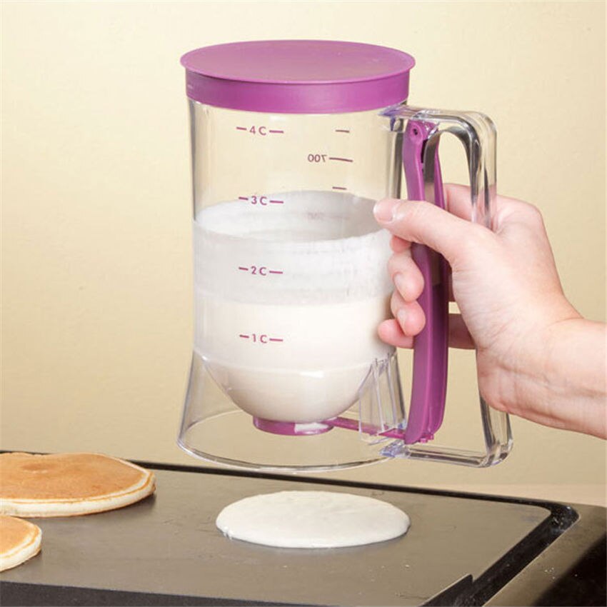 Pancake Batter Dispenser Kitchen Tool Quick & Clean Shutoff for Cupcakes, Waffles, Muffins, More NEW