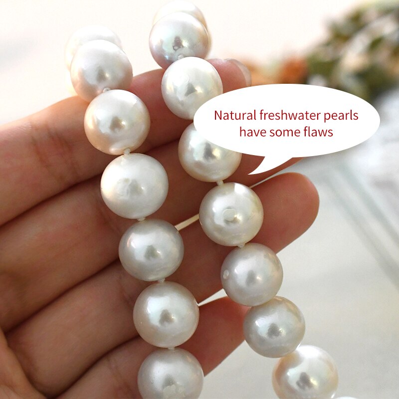 Valentines Day Big Edison Natural Freshwater Pearl Necklace