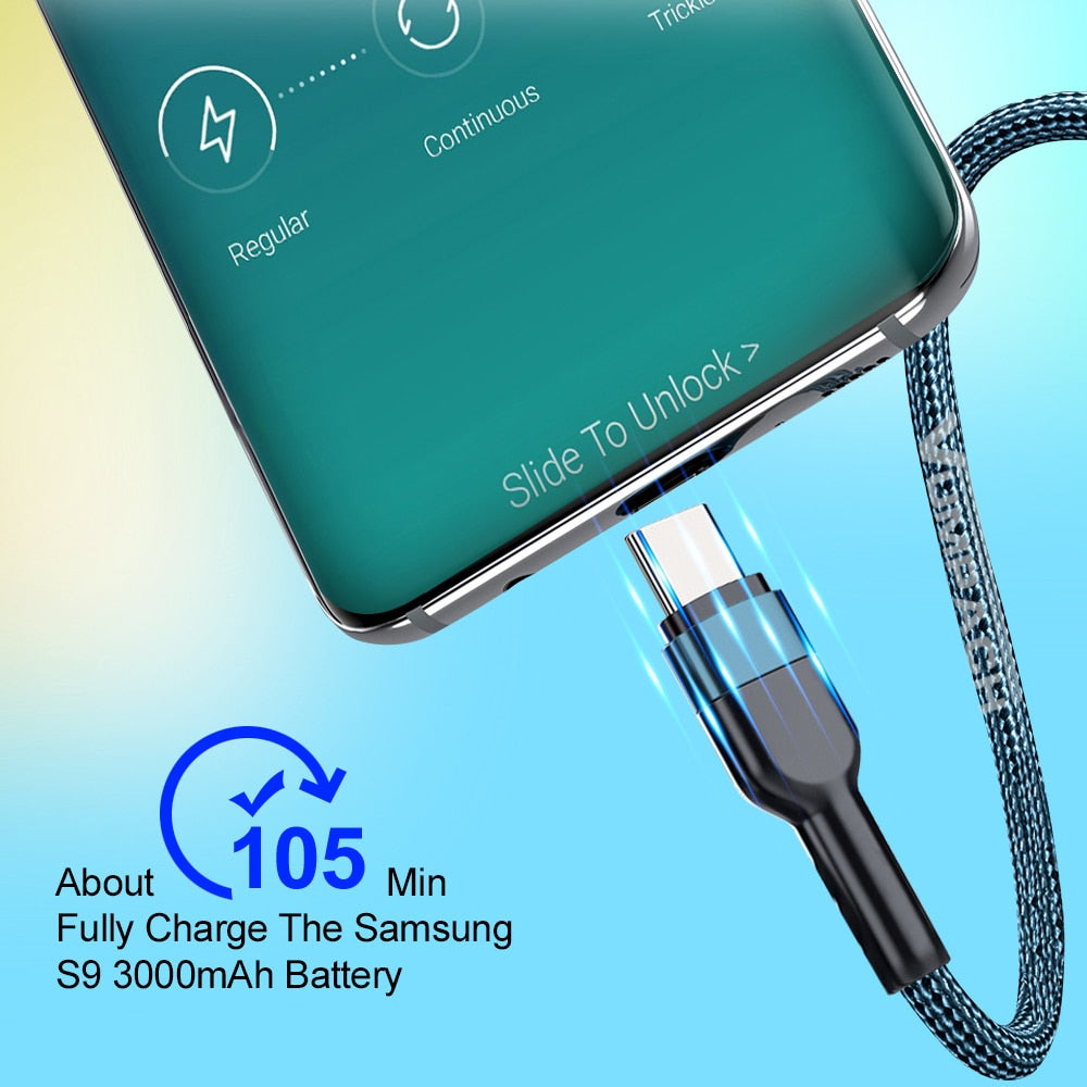 Fast Charging Data Cord USB Type-C Cable Durable NEW