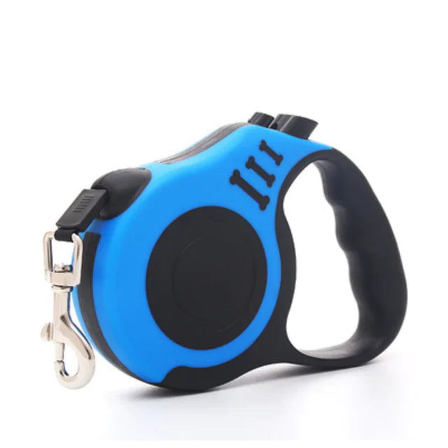 LED Light Up Dog Cat Leash Extends 3M+Braking/Locking Auto Retracting Lrg Handle NEW