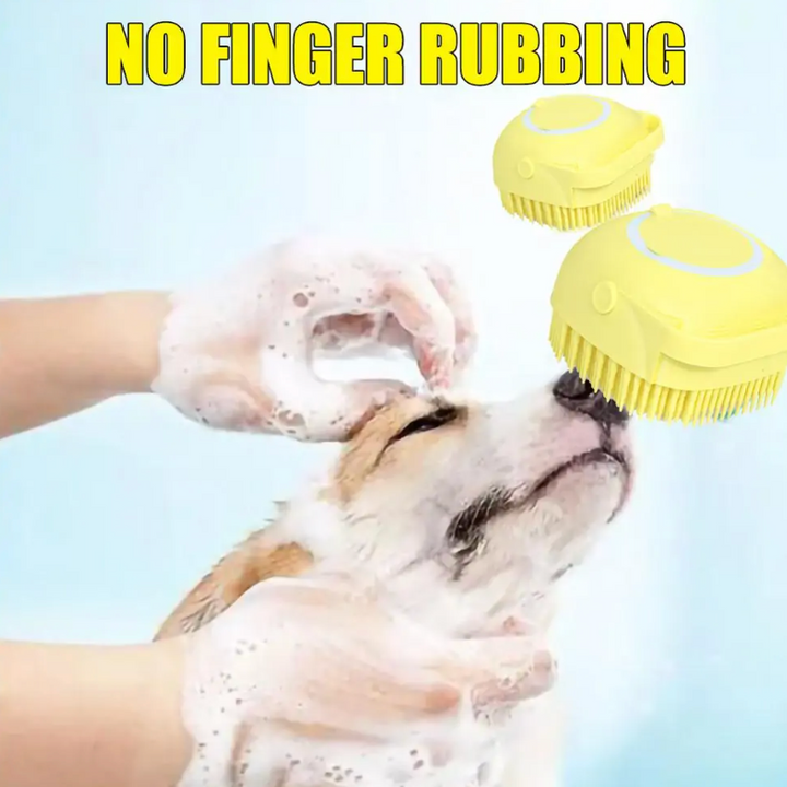 Dog Bath Brush Pet Cleaning & Massage Easy Grip NEW