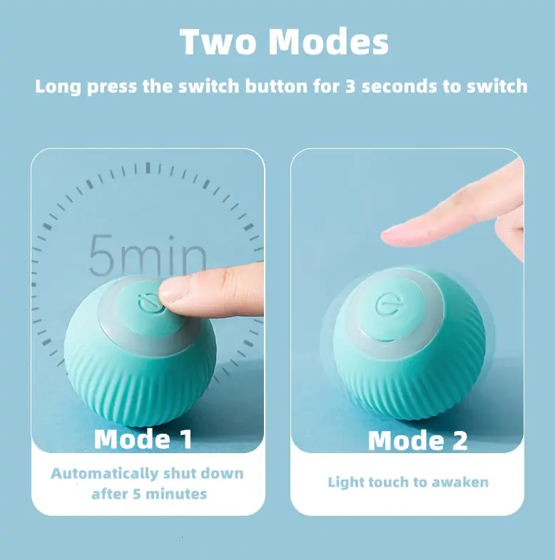 Smart Cat Ball Toys Kittens Love Them! Rechargeable Automatic Cat Sitter Entertainment NEW