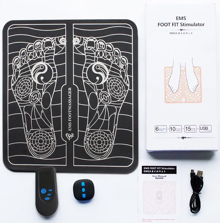 EMS Tech Foot Massage Portable Simulates Techniques of Pro Therapist NEW