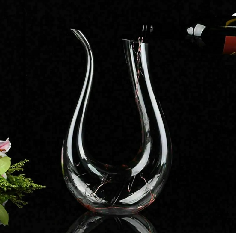 Elegant Crystal Wine Decanter Bottle Swan Shape 1500mL NEW