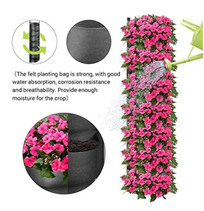 Vertical Hanging Garden Planter Flower Pots Space Saver Outdoor Decor Unique NEW