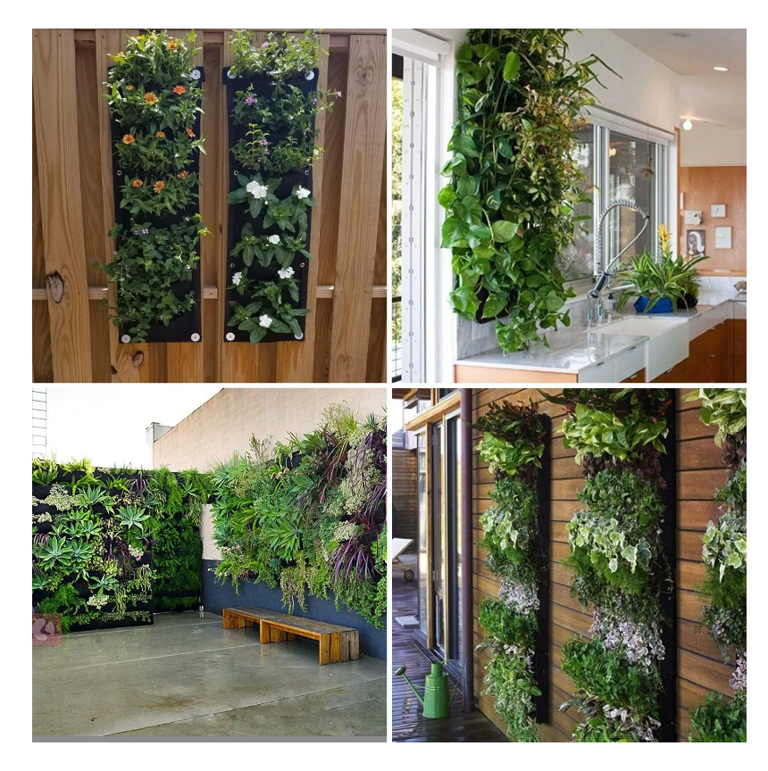 Vertical Hanging Garden Planter Flower Pots Space Saver Outdoor Decor Unique NEW