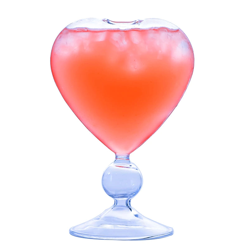 Valentines Day 4PCS  Creative Heart-Shaped Cocktail Glasses