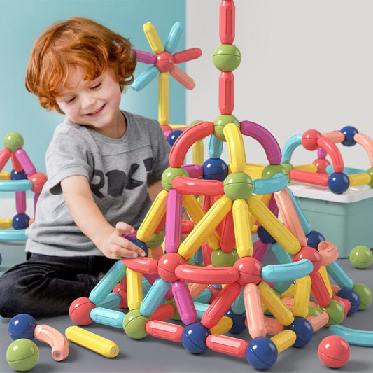 Kids Large Magnetic Constructor Sets Rods, Sticks, Wheels, Blocks Montessori Educational Toy NEW