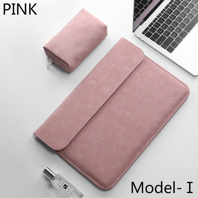 Laptop Sleeve For Macbook Pro 14 PU Leather Protection NEW