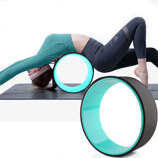 Classic Yoga Wheel Relieve Pain Tension, Stretch Back, Neck, Arms, Chest, Legs 500lbs Cap. NEW