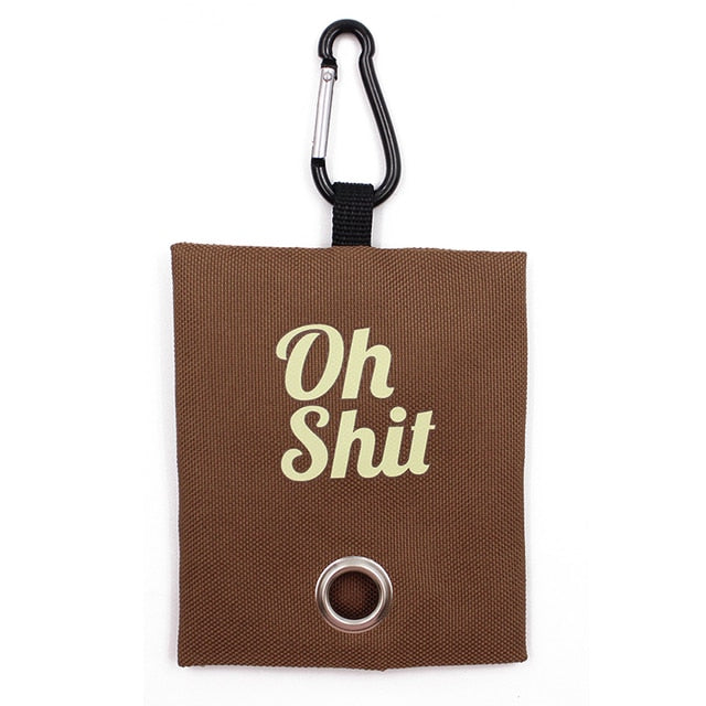 Pets Canvas Waste Bag Oh Shit Dog Supplies Poop Bag NEW