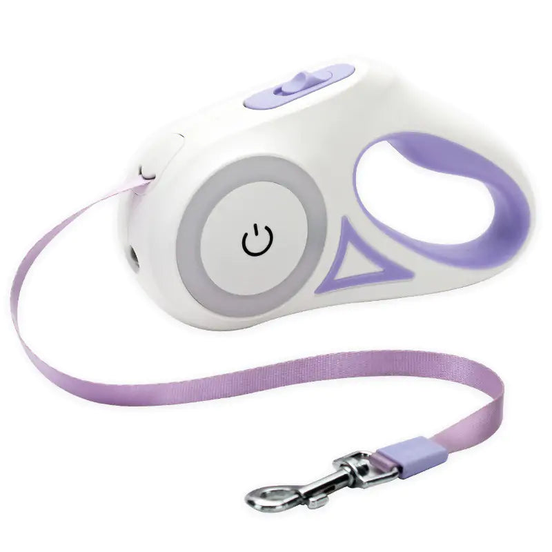 LED Light Up Dog Cat Leash Extends 3M+Braking/Locking Auto Retracting Lrg Handle NEW