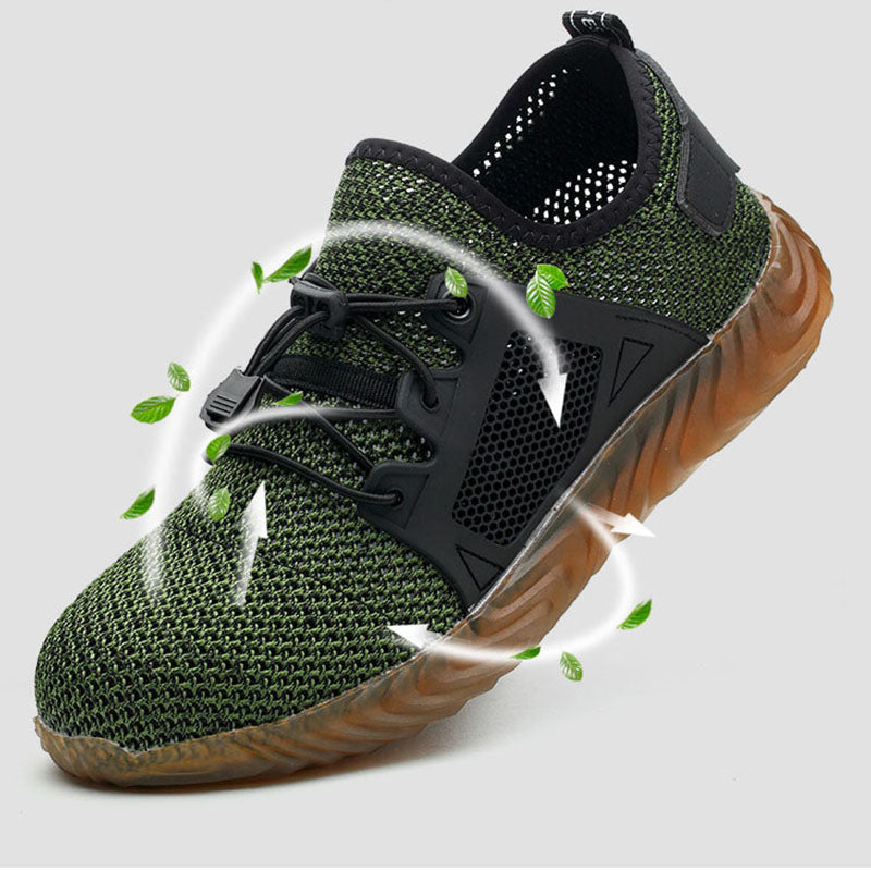 Breathable Mesh Work Shoes Mens Steel Toe Anti-Puncture Protection Casual Comfort NEW